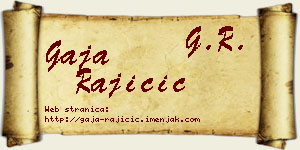 Gaja Rajičić vizit kartica